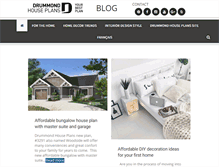 Tablet Screenshot of blog.drummondhouseplans.com